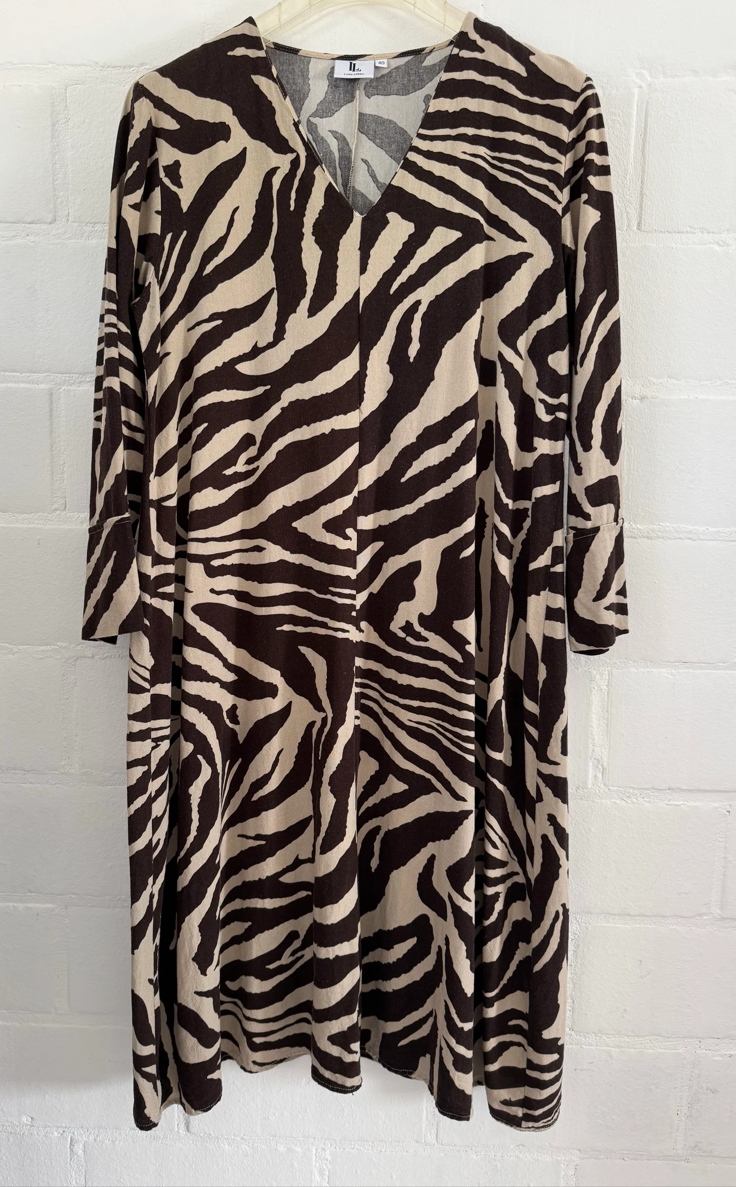 Linea Loressi zebraprint jurk maat 40 linnenmix – photo 6